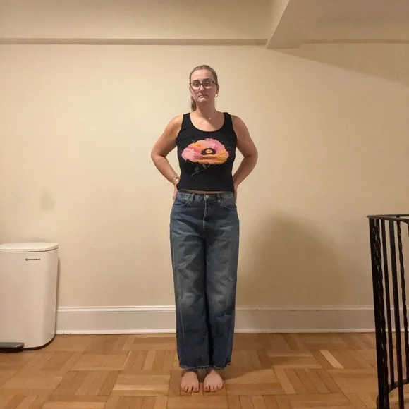 Re/Done High Rise Wide-Leg Jeans - Picture 2 of 4